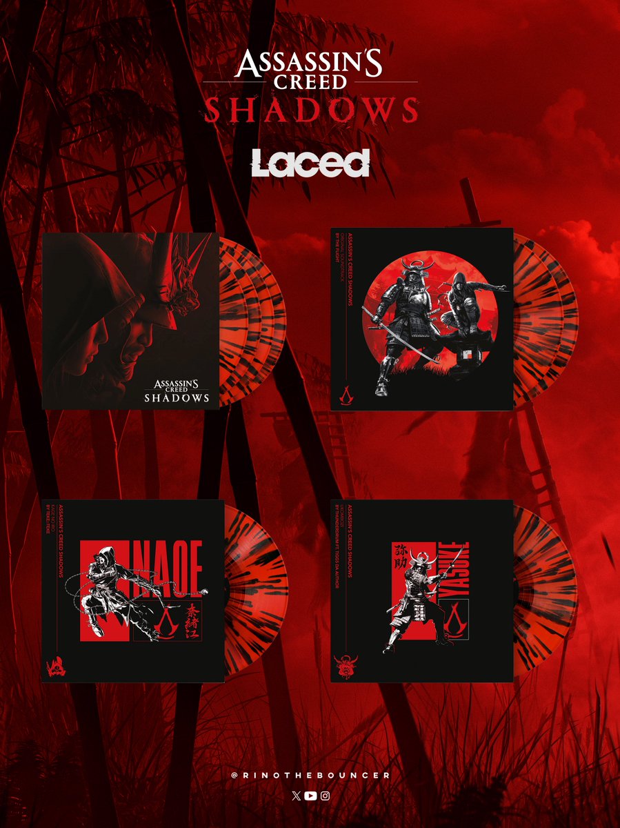 Assassin’s Creed Shadows soundtracks on vinyl in various editions from <a href="/Laced_audio/">Laced</a>🚀

Take a look😎