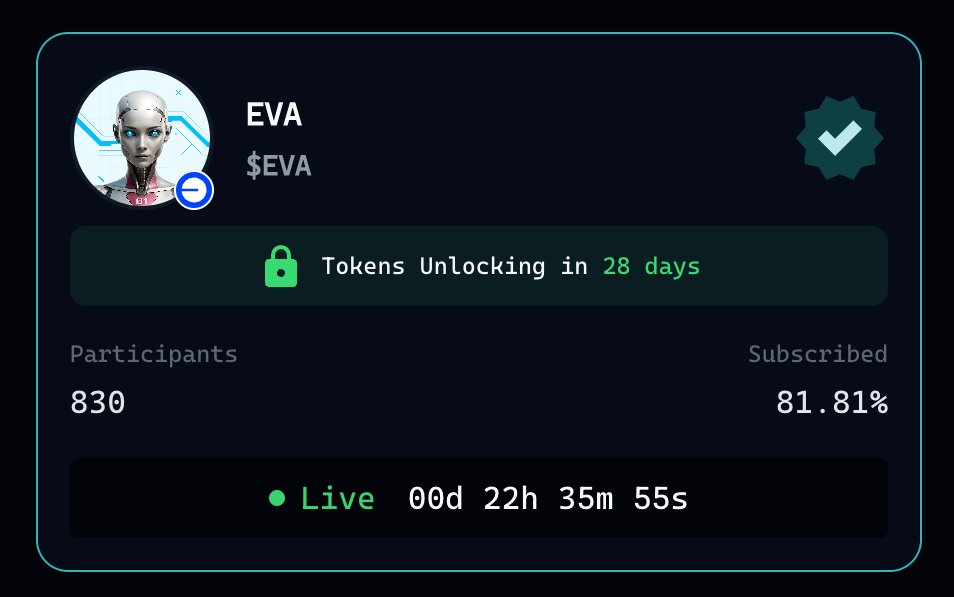 GuigsLuke's tweet image. Great start for @EvaOnlineXyz , Just 2 hours into her Genesis launch on @virtuals_io and nearly 100% subscribed!

I&apos;m yet to commit, though I will be with my 200k points just waiting to see the volume flowing in and what Virtual I will need to commit.

How many X&apos;s we thinking…