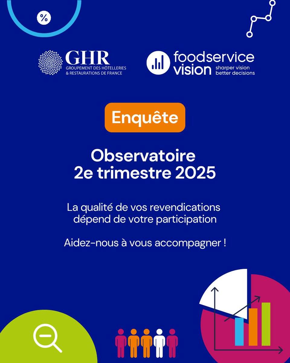 📊 [𝐎𝐛𝐬𝐞𝐫𝐯𝐚𝐭𝐨𝐢𝐫𝐞 𝐆𝐇𝐑 𝐱 𝐅𝐨𝐨𝐝 𝐒𝐞𝐫𝐯𝐢𝐜𝐞 𝐕𝐢𝐬𝐢𝐨𝐧]
Comme chaque trimestre, le GHR vous propose de participer à son observatoire.
L’impact du contexte national et international sur votre activité est notable ! Répondre  👉cvip.sphinxonline.net/surveyserver/s…