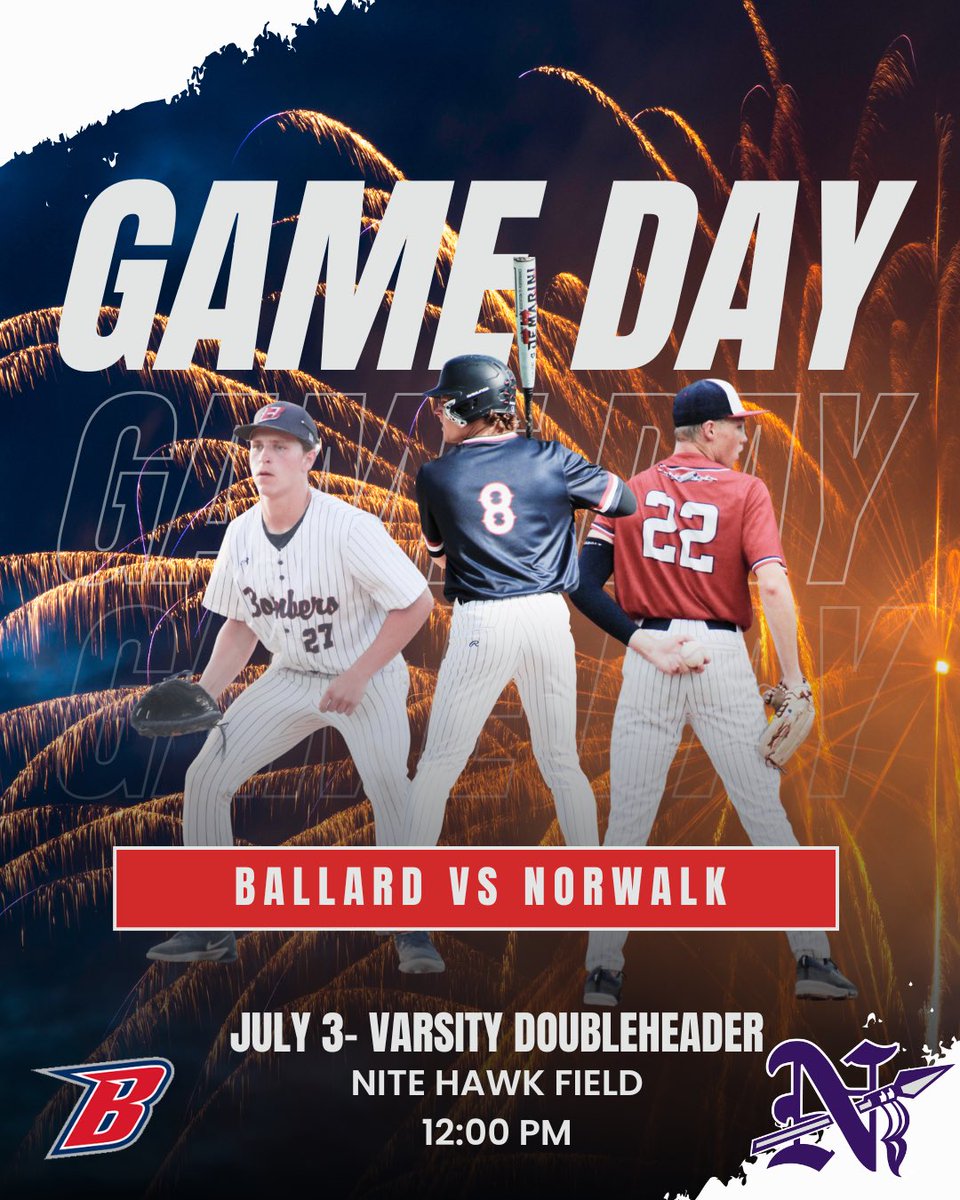 🇺🇸 Nothing more American than catching a baseball game before the fireworks!
The Bombers are back at it today with a varsity doubleheader at noon at Nite Hawk Field.