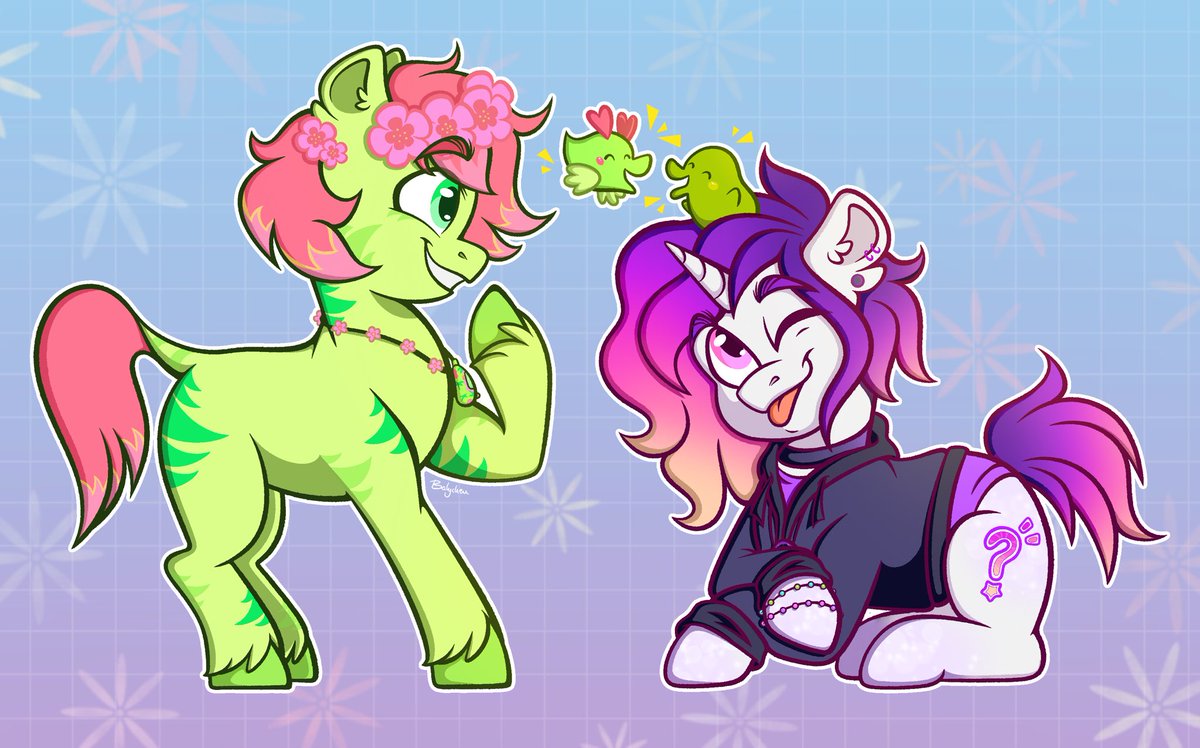 Balychen (@balychenv) on Twitter photo First ever Art Fight attack for <a href="/ElusivePurple/">Elusive💜 TEAM CRYSTALS💎</a> 🎉 Our two ponies and their super cute tamagotchi companions💚💜 First ever Art Fight attack for <a href="/ElusivePurple/">Elusive💜 TEAM CRYSTALS💎</a> 🎉 Our two ponies and their super cute tamagotchi companions💚💜