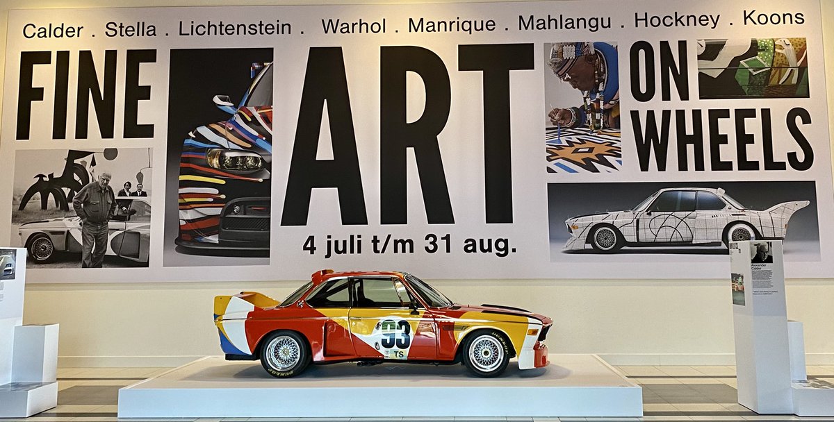 Goeie move: onze vrienden van het <a href="/louwmanmuseum/">Louwman Museum</a> in Den Haag hebben voor hun zomer-expositie de hand weten te leggen op acht door beroemde kunstenaars beschilderde #BMW Art Cars, die zelden of nooit door BMW worden uitgeleend.

louwmanmuseum.nl/fine-art-on-wh…