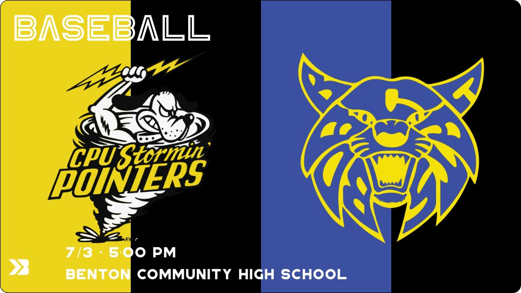 Baseball (Varsity) Game Day! - Check out the event preview for the The Center Point-Urbana Stormin Pointers vs The Benton Bobcats. It starts at 5:00 PM and is at Benton Community High School. gobound.com/ia/ihsaa/baseb…