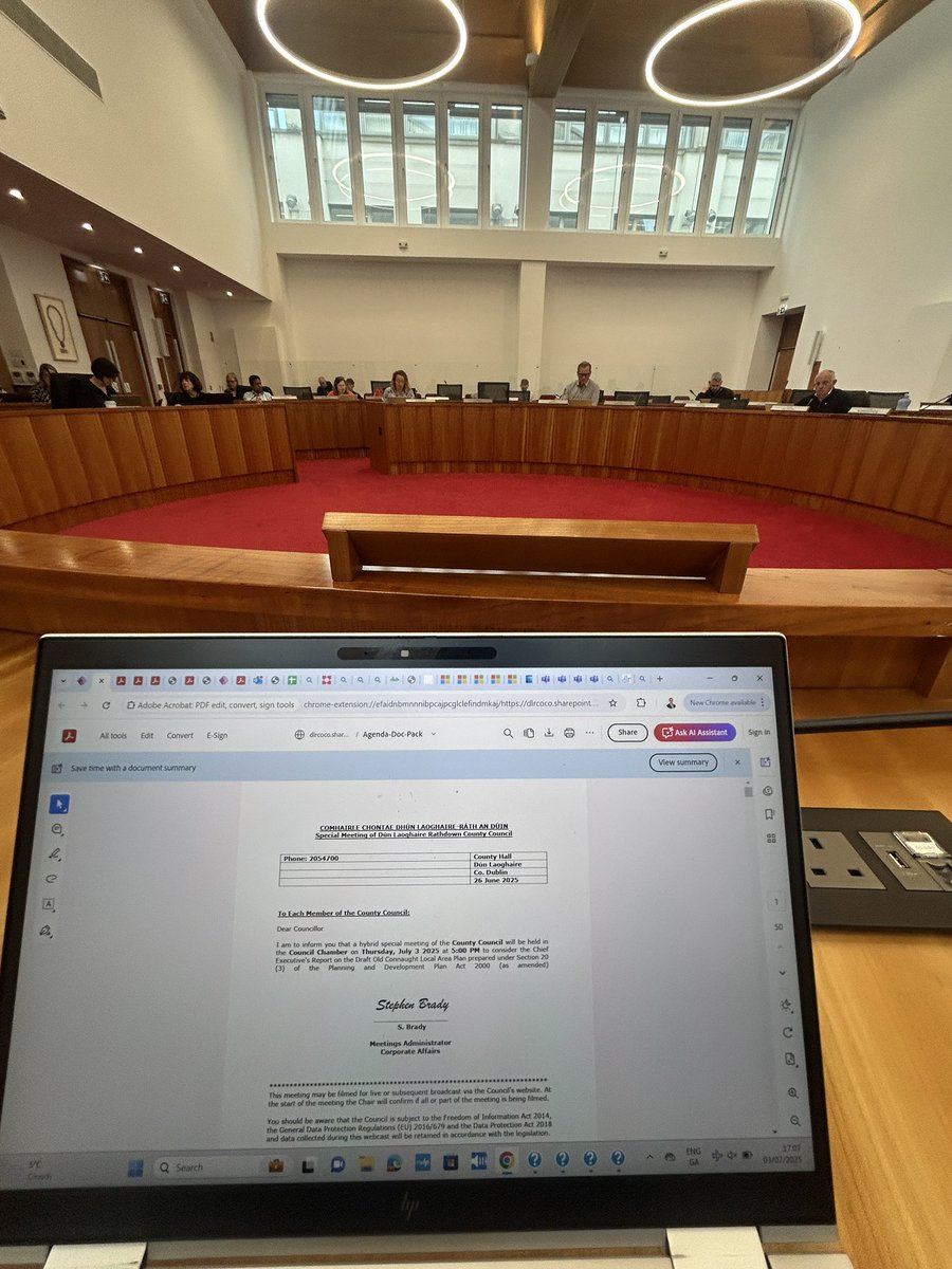 @DLRCC County Council Meeting for the Old Connaught Local Area Plan 📑 

#Local #Politics #Dublin