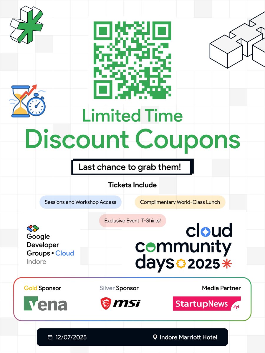 🎟️ Time is Running Out! Last chance to grab your discounted tickets for Cloud Community Days 2025!

⌛ These exclusive coupons are vanishing fast – don't miss out on the full CCD 2025 experience.