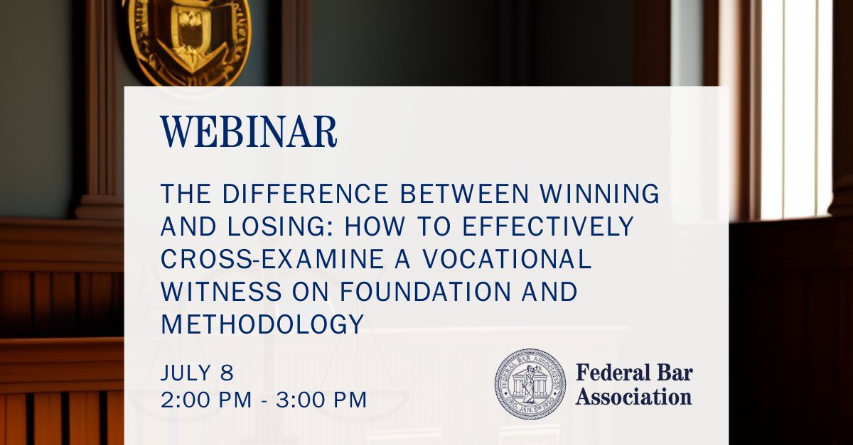 Join Dana W. Duncan, Founder, Duncan Disability Law, SC, Spelios Bacoyanis, Attorney at Law, Nash Disability Law, and Adam Vanderwerff, Attorney, Duncan Disability Law, SC for this FBA webinar!  
Learn more and register: ow.ly/o1TL50WjZ4s
