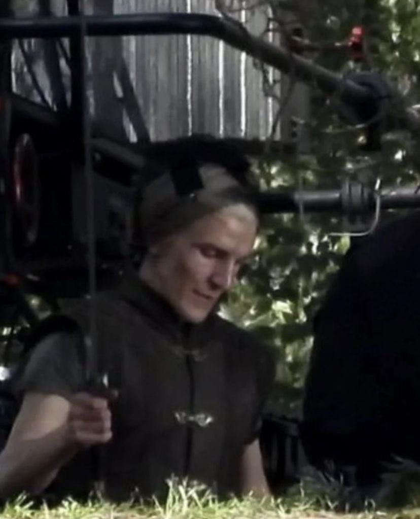 Ewan Mitchell on the set of “House of the Dragon” season 2 (Aug. 2023).