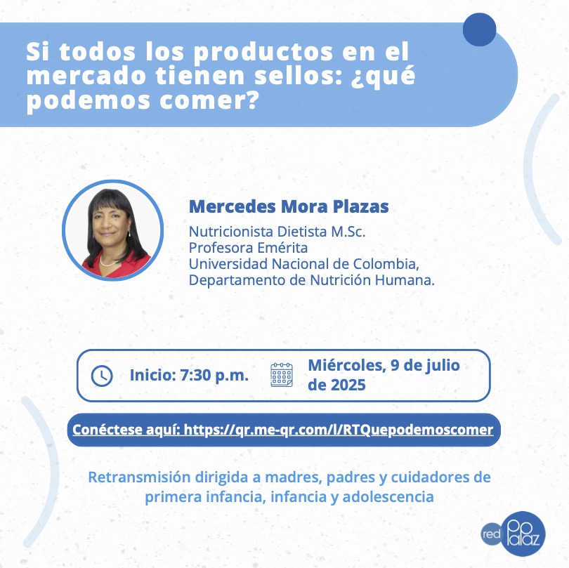 ¿Qué impacto tiene para la salud de niñas, niños y adolescentes el consumo habitual de #comidachatarra? Los invitamos este miércoles a la conferencia con <a href="/mmorapla/">Mercedes Mora Plazas</a> Mercedes Mora quién nos hablará sobre cómo alimentarnos de forma saludable
Conéctese en qr.me-qr.com/l/RTQuepodemos…