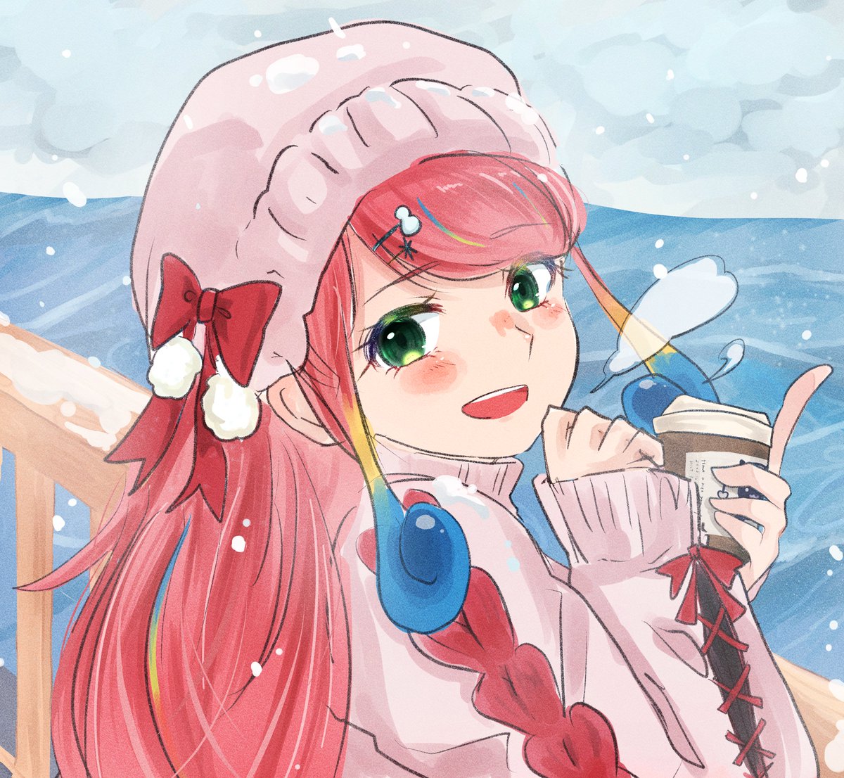 pray_box's tweet image. 今日も暑いので冬の絵4枚☃️