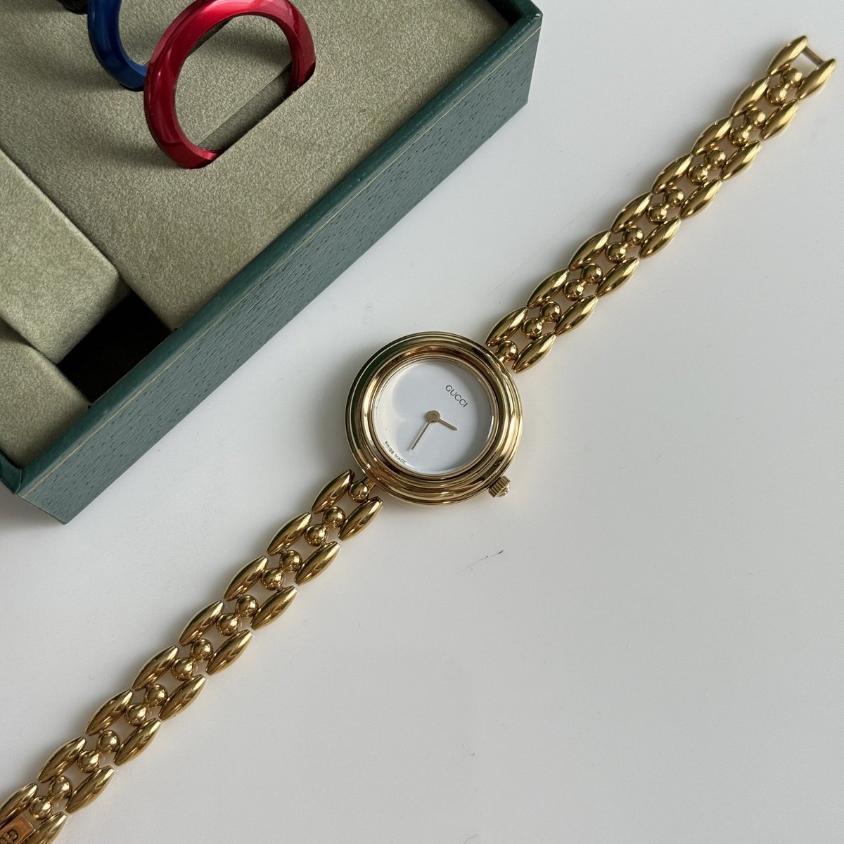 aommoae's tweet photo. Rare item📌 หายากมากแล้วนะคะสำหรับ Gucci 11/12 วงแหวนครบ สามารถเปลี่ยนวงแหวนได้เองตามสไตล์วันที่ต้องการ🫶🏻 

❌รุ่นนี้น้องราคาพุ่ง to the moon มากๆค่ะ❌

สนใจสั่งซื้อได้เลยนะคะ
🛍️Line Official : https://t.co/xrp59CYFUT
🛒IG : Follow Me Follow Time ( https://t.co/kG51mRZhZJ ) https://t.co/68VuIaVbEO