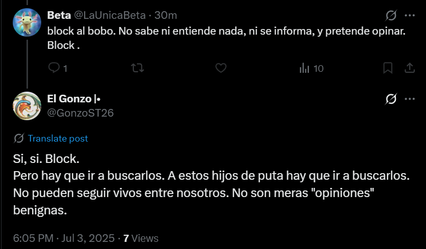 Ahora resulta que soy objetivo de asesinato. Los invito a mi primera amenaza de muerte.
Que hice? Cuestioné si un hospital público hace un uso eficiente del presupuesto del que dispone. Claramente mis intenciones son destruir a la humanidad.