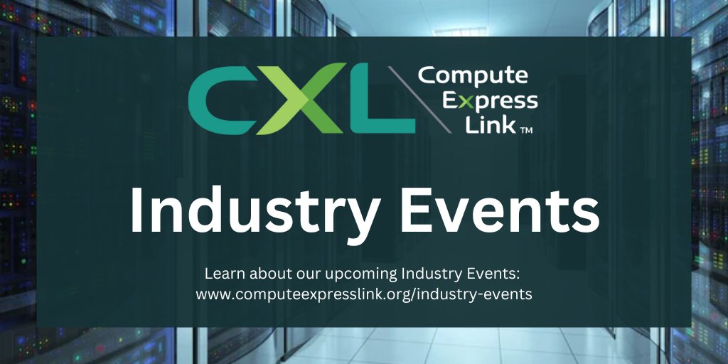 The #CXLConsortium is looking forward to participating in many industry events this fall, where we will highlight the continued growth of the #CXL ecosystem and demonstrate the latest spec updates. Find regular updates on our Industry Events page: bit.ly/3SI8ywG