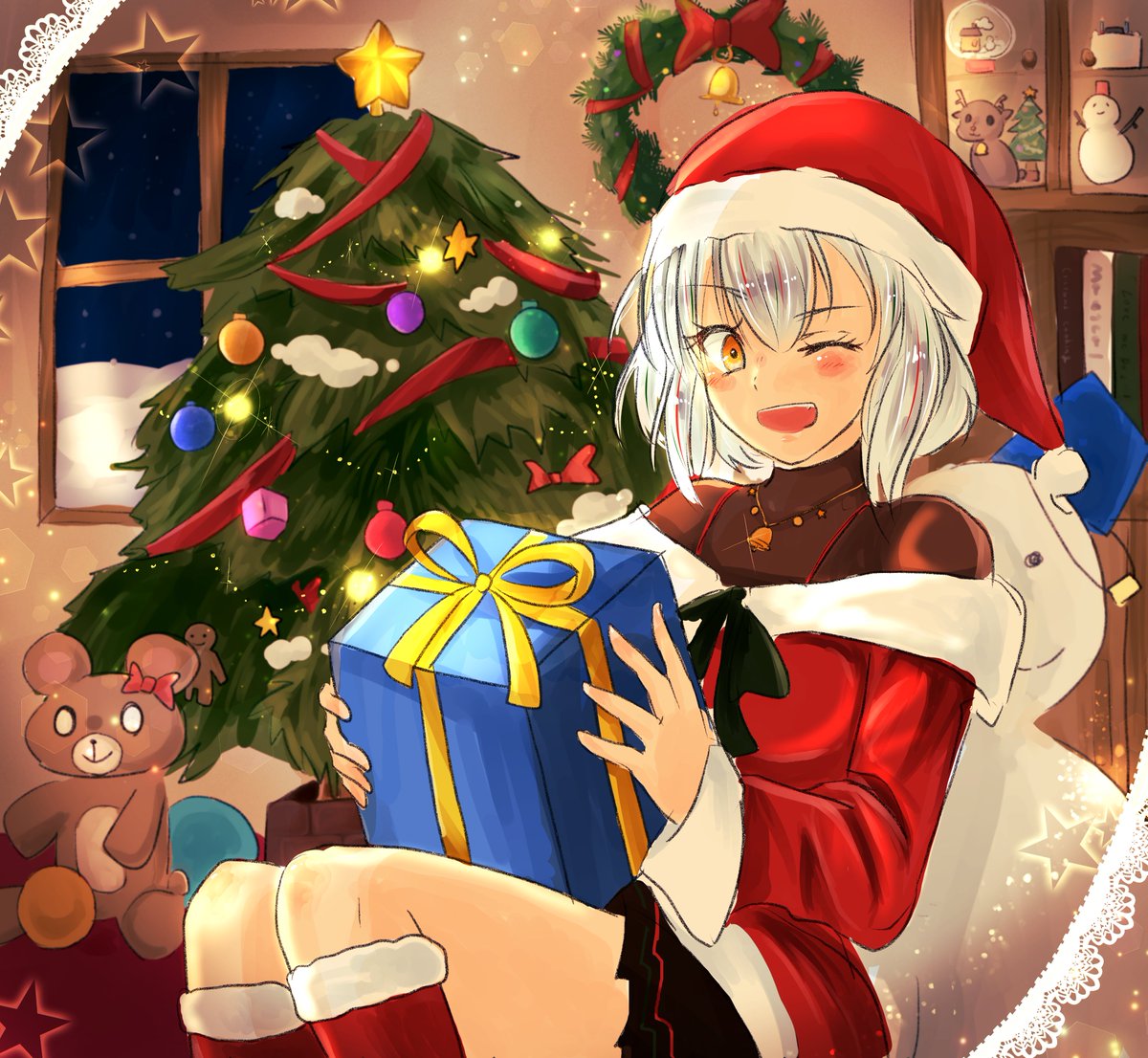 pray_box's tweet image. 今日も暑いので冬の絵4枚☃️