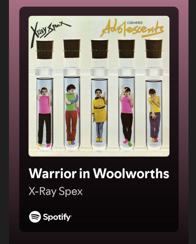 π€ Notoldjustexperienced (@notoldjustexpe1) on Twitter photo Listening to this storming album on the journey home and missing the enormously talented Poly Styrene! What a fearless groundbreaker and absolute Queen.
Happy heavenly birthday Poly ππ€
#PolyStyrene #XRaySpex
<a href="/NewWaveAndPunk/">PunkAndNewWave</a> <a href="/phatalstu/">@phatalstu</a> <a href="/Schnitzel63/">Schnitzel</a> <a href="/FatOldAnarchist/">Fat Old Anarchist</a> Listening to this storming album on the journey home and missing the enormously talented Poly Styrene! What a fearless groundbreaker and absolute Queen.
Happy heavenly birthday Poly ππ€
#PolyStyrene #XRaySpex
<a href="/NewWaveAndPunk/">PunkAndNewWave</a> <a href="/phatalstu/">@phatalstu</a> <a href="/Schnitzel63/">Schnitzel</a> <a href="/FatOldAnarchist/">Fat Old Anarchist</a>