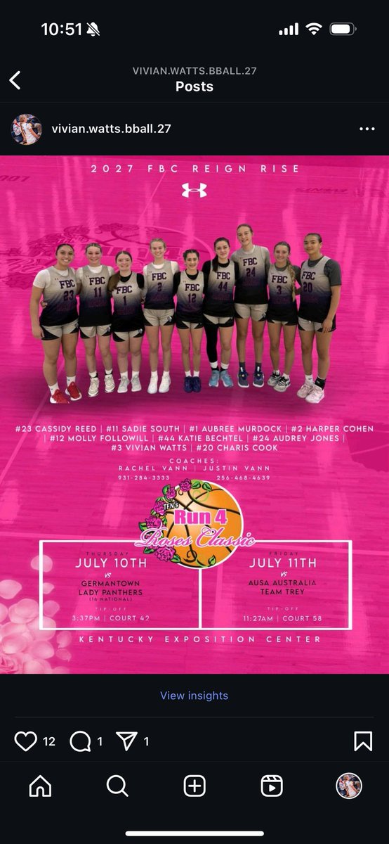 Run 4 Roses game schedule. Can't wait to get back playing with <a href="/Fbcreign27rise/">FBC Reign 2027 UA Rise</a> !