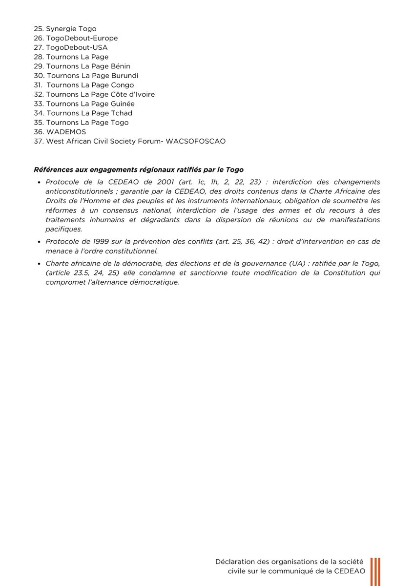 Tournons La Page (@tournonslapage) on Twitter photo #Togo: <a href="/TournonsLaPage/">Tournons La Page</a> & une trentaine d'organisations invitent la <a href="/ecowas_cedeao/">Ecowas - Cedeao</a> à rectifier son #communiqué relatif aux manifestations des 26, 27 et 28 juin contre le régime de <a href="/FEGnassingbe/">Faure Essozimna GNASSINGBÉ</a>. 📎 Lire notre déclaration ➡️ cutt.ly/arT0Fnlk #Togo: <a href="/TournonsLaPage/">Tournons La Page</a> & une trentaine d'organisations invitent la <a href="/ecowas_cedeao/">Ecowas - Cedeao</a> à rectifier son #communiqué relatif aux manifestations des 26, 27 et 28 juin contre le régime de <a href="/FEGnassingbe/">Faure Essozimna GNASSINGBÉ</a>. 📎 Lire notre déclaration ➡️ cutt.ly/arT0Fnlk