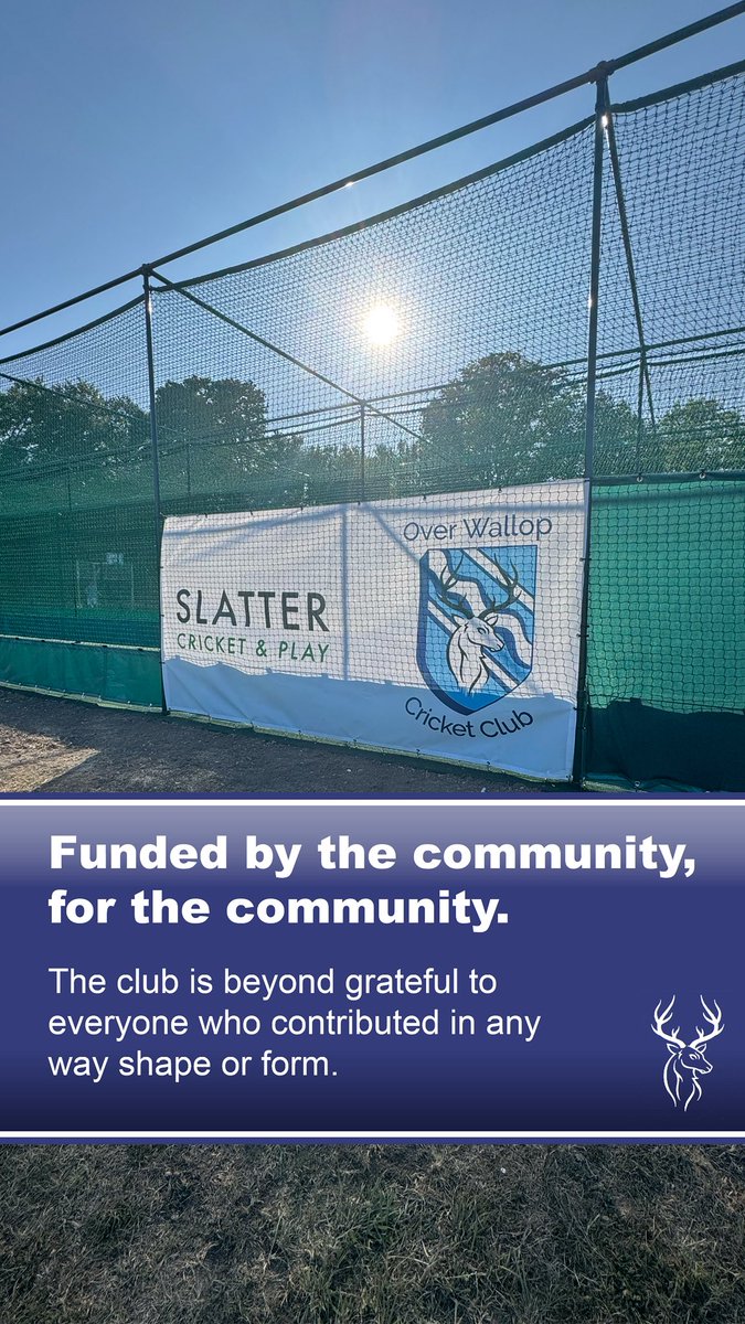 OverWallopCC's tweet image. Opening July 12th!
Over Wallop CC is very proud to announce that construction on the brand new two-lane nets has finished. The nets will be open to the general public from July 12th.
Everybody at the club is eternally grateful for everyone who contributed to our gofundme page.