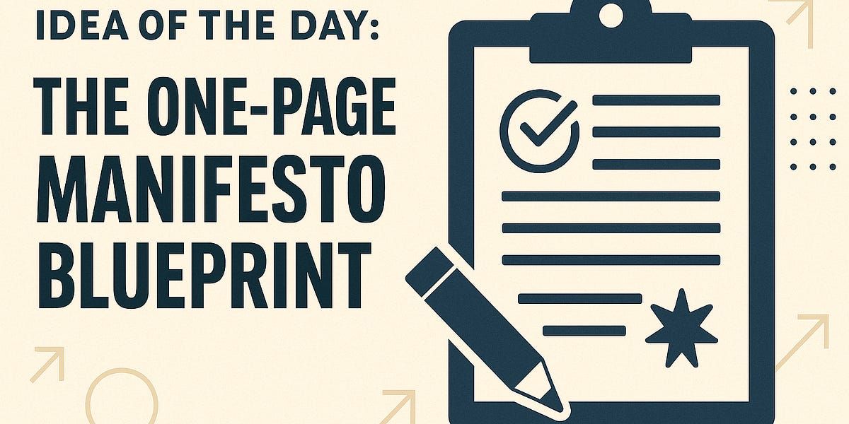 JimPerson's tweet image. Unlock sharper clarity for your next creative project: Build a one-page manifesto! 📝
Get the step-by-step framework, learn common pitfalls, and turn your vision into action.
bit.ly/3GuA9OT 
#CreatorStack #Manifesto #CreativeProcess