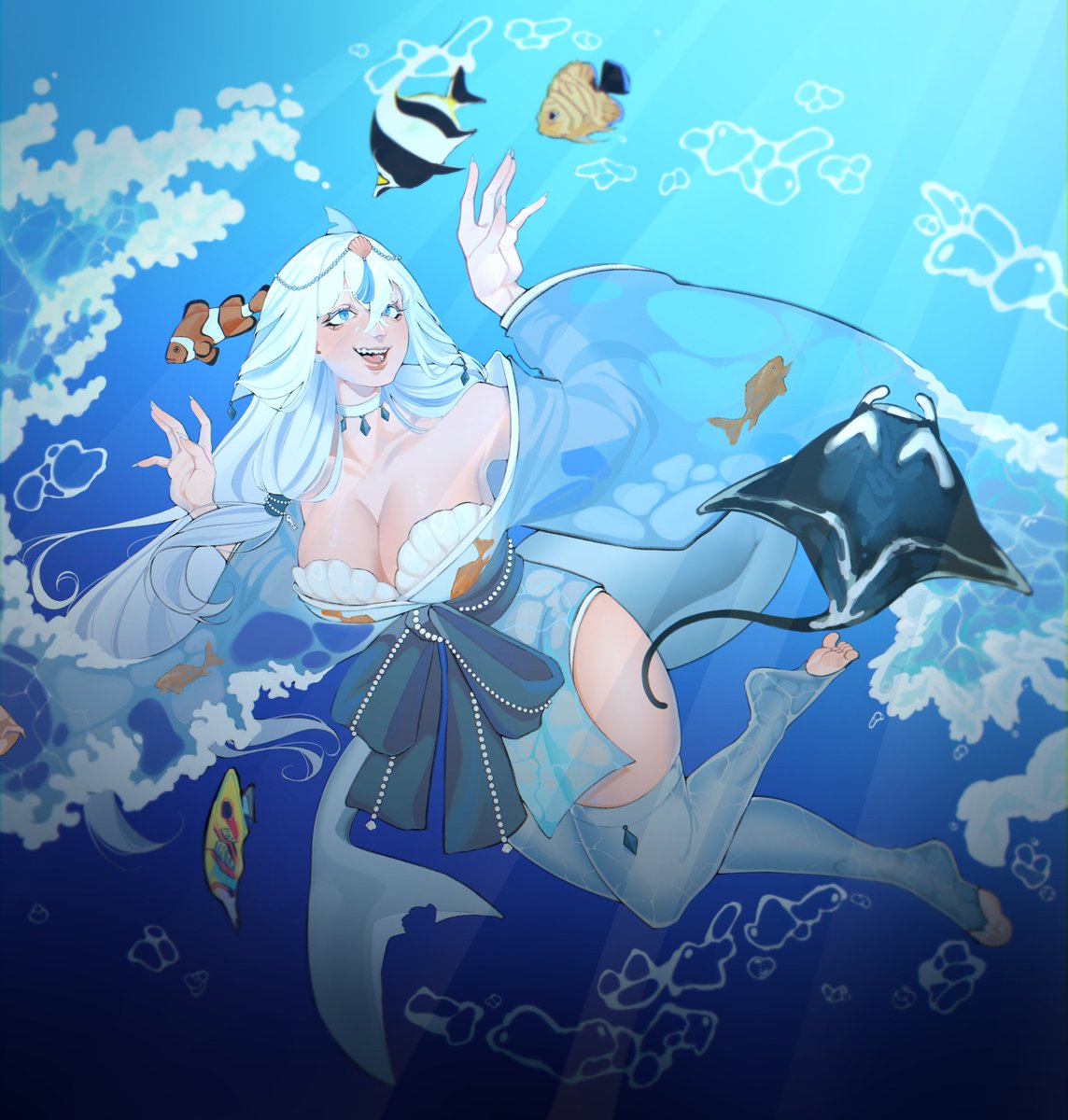 🪸𝑩𝒂𝒄𝒌 𝒊𝒏𝒕𝒐 𝒕𝒉𝒆 𝒍𝒊𝒈𝒉𝒕🪸 One more day left till the Shnark returns! I can't wait to swim with all my feesh! 
ׂ╰➤⏰July 4th 1pm PST // 4pm EST
╰➤🖌️@ 𝑥𝑖𝑢𝑡𝑠𝑢𝑘𝑖