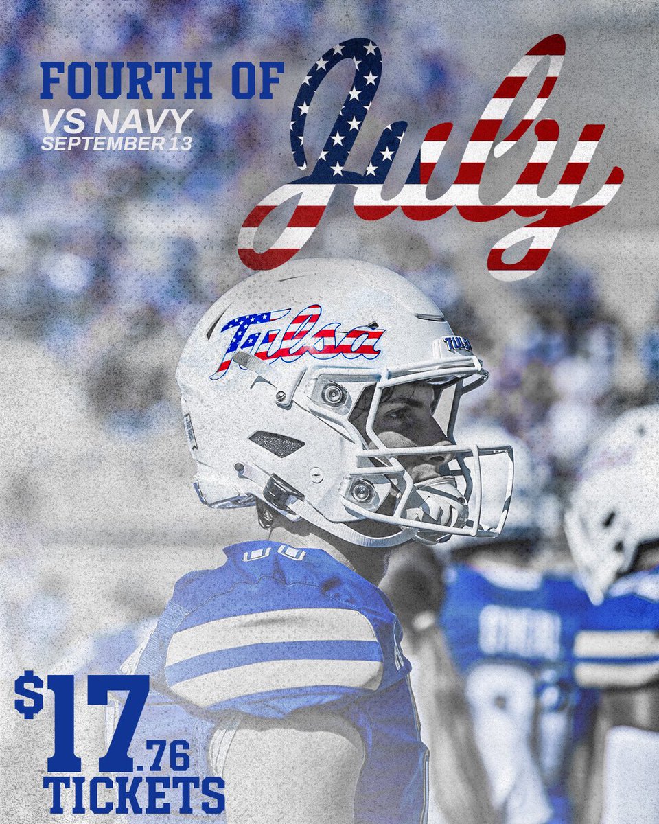 TulsaHurricane's tweet image. Independence Day deal coming at you Golden Hurricane Fans!🇺🇸🏈
Use the link in to lock in this ticket deal: gofevo.com/event/Tufootba…
#ReignCane