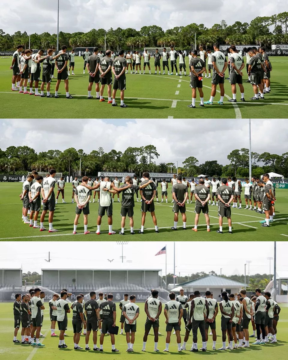 RealBrasil_BR's tweet photo. Um momento de silêncio para Diogo Jota e seu irmão no treino de hoje do Real Madrid. 🕊️🖤 https://t.co/s4ZakPnJJK