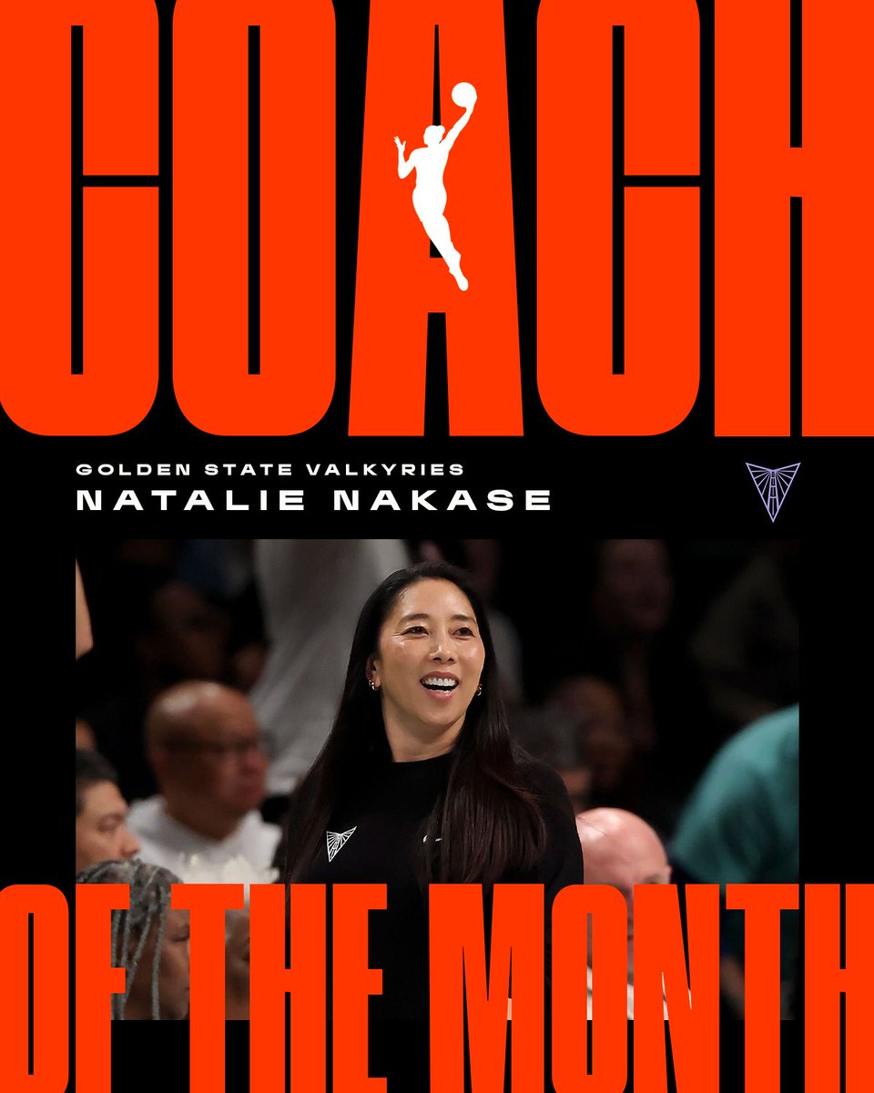WNBA (@wnba) on Twitter photo Congratulations to the <a href="/valkyries/">Golden State Valkyries</a> very own Natalie Nakase for being named June Coach of the Month
This marks Nakase's first COTM honor of her career!
GSV record in June: 7-4 Congratulations to the <a href="/valkyries/">Golden State Valkyries</a> very own Natalie Nakase for being named June Coach of the Month
This marks Nakase's first COTM honor of her career!
GSV record in June: 7-4