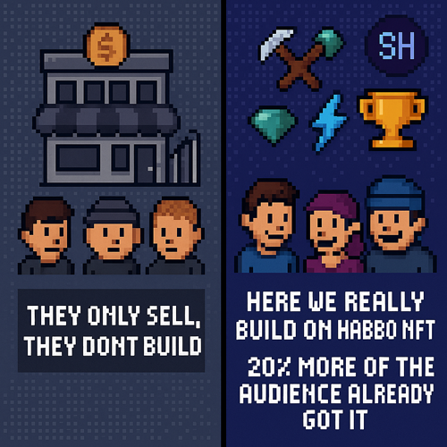 SecureHabboNFT's tweet photo. 📈 SecureHabbo keeps growing nonstop. 
With less than a year of life:  

👥 +1,200 unique daily visitors 
📄 +1.8M page views 
⏱️ 11 min average time per visit  

A marketplace built for @HabboNFT holders.  

But… how do we compete against giants like TokenTrove? 🆚 https://t.co/ppBMtIl4lO
