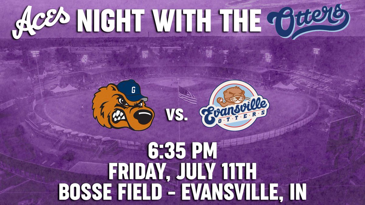 UE Athletics (@ueathletics) on Twitter photo ๐ธ๐๐๐ค โ๐๐๐๐ฅ ๐จ๐๐ฅ๐ ๐ฅ๐๐ ๐๐ฅ๐ฅ๐๐ฃ๐ค โพ๏ธ
Join our coaches and staff on a special night at Bosse Field on Friday, July 11th as <a href="/UEAthleticsBASE/">Evansville Purple Aces Baseball</a> alum Mark Shallenberger and <a href="/GatewayGrizzlie/">Gateway Grizzlies</a> take on <a href="/EvilleOtters/">Evansville Otters</a>!
Tickets: bit.ly/3Ia0UJ8
๐ฃ #ForTheAces ๐ธ๐๐๐ค โ๐๐๐๐ฅ ๐จ๐๐ฅ๐ ๐ฅ๐๐ ๐๐ฅ๐ฅ๐๐ฃ๐ค โพ๏ธ
Join our coaches and staff on a special night at Bosse Field on Friday, July 11th as <a href="/UEAthleticsBASE/">Evansville Purple Aces Baseball</a> alum Mark Shallenberger and <a href="/GatewayGrizzlie/">Gateway Grizzlies</a> take on <a href="/EvilleOtters/">Evansville Otters</a>!
Tickets: bit.ly/3Ia0UJ8
๐ฃ #ForTheAces