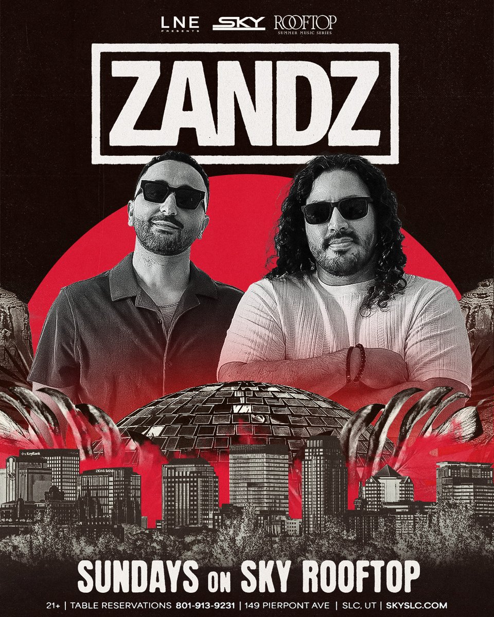 Up Next at <a href="/SkyVenueSLC/">Sky SLC</a> 🍾 

TONIGHT - Rene Sounds
7.04 - CLOSED
7.05 - <a href="/DjBlessed1/">Dj Blessed1</a>
7.06 - <a href="/zandz_music/">Z & Z</a> Sundays
7.10 - <a href="/JodyWisternoff/">Jody Wisternoff</a>
7.10 - Parkboi Gem
7.11 - Maplo
7.11 - <a href="/SunneryJames/">Sunnery James</a> x Ryan Marciano
7.12 - <a href="/BrandenEstrada/">Branden Estrada</a>

&amp; MORE Soon🎧 

LNEPresents.com 🎟️

#LNE
