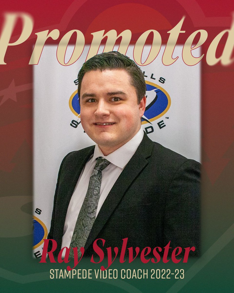 sfstampede's tweet image. A HUGE congratulations to former Stampede Video Coach Ray Sylvester on being named Video Coach for the Minnesota Wild!
Well deserved, Ray, and best of luck in Minnesota!