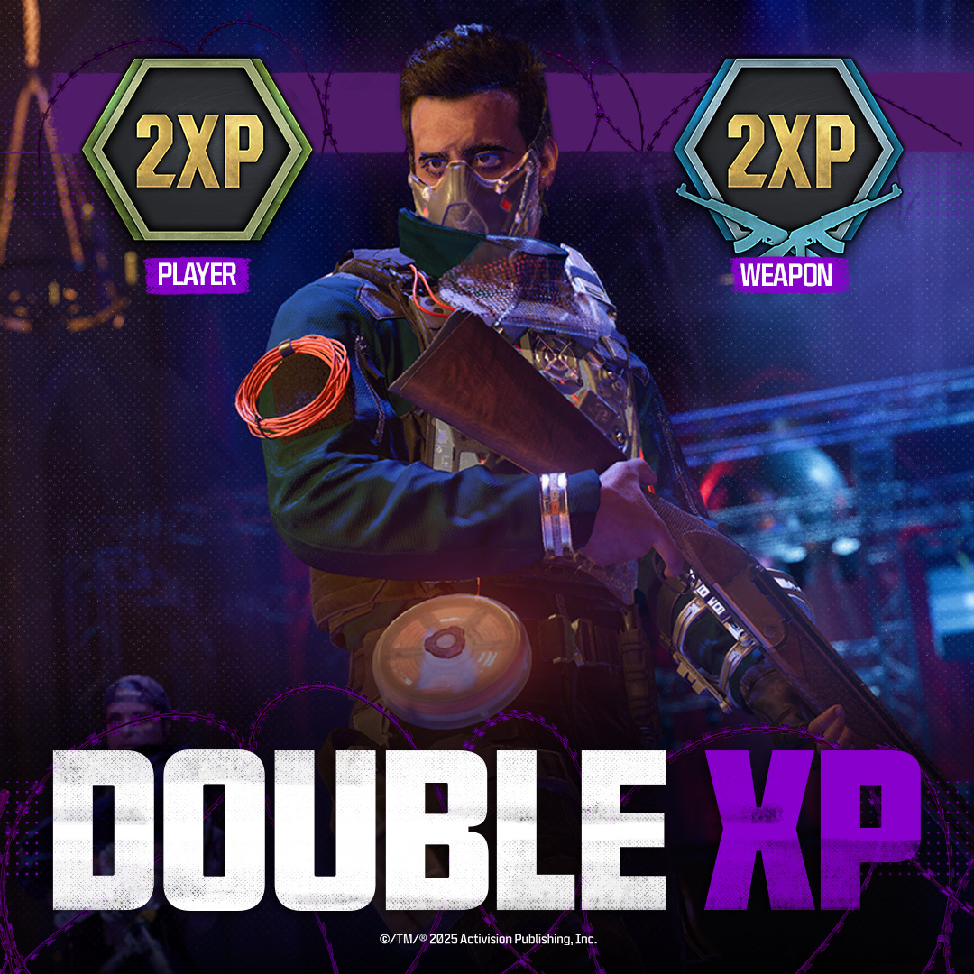 ✅ Nouvelle session de Double XP sur #BlackOps6 &amp; #Warzone 
- Double XP
- Double XP d'armes

perso, je l'ai d'affichée depuis hier 🤨