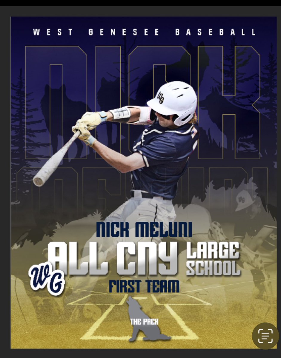 Congratulations Nick Meluni on earning 1st Team ALL-CNY!! 🤘⚾️ThePACK⚾️🤘