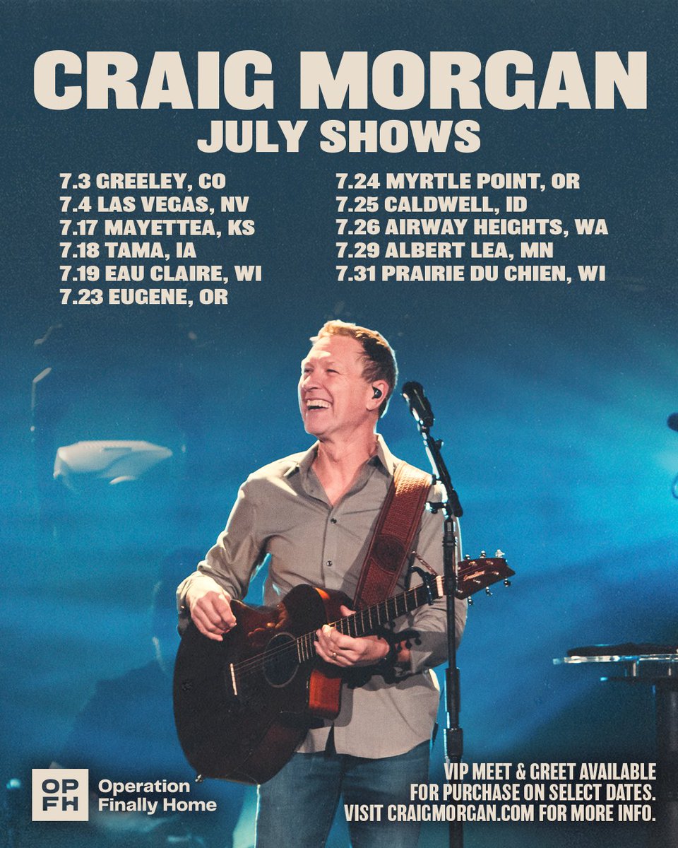 On the road again! Come and see us in a town near you this July. 🇺🇸
