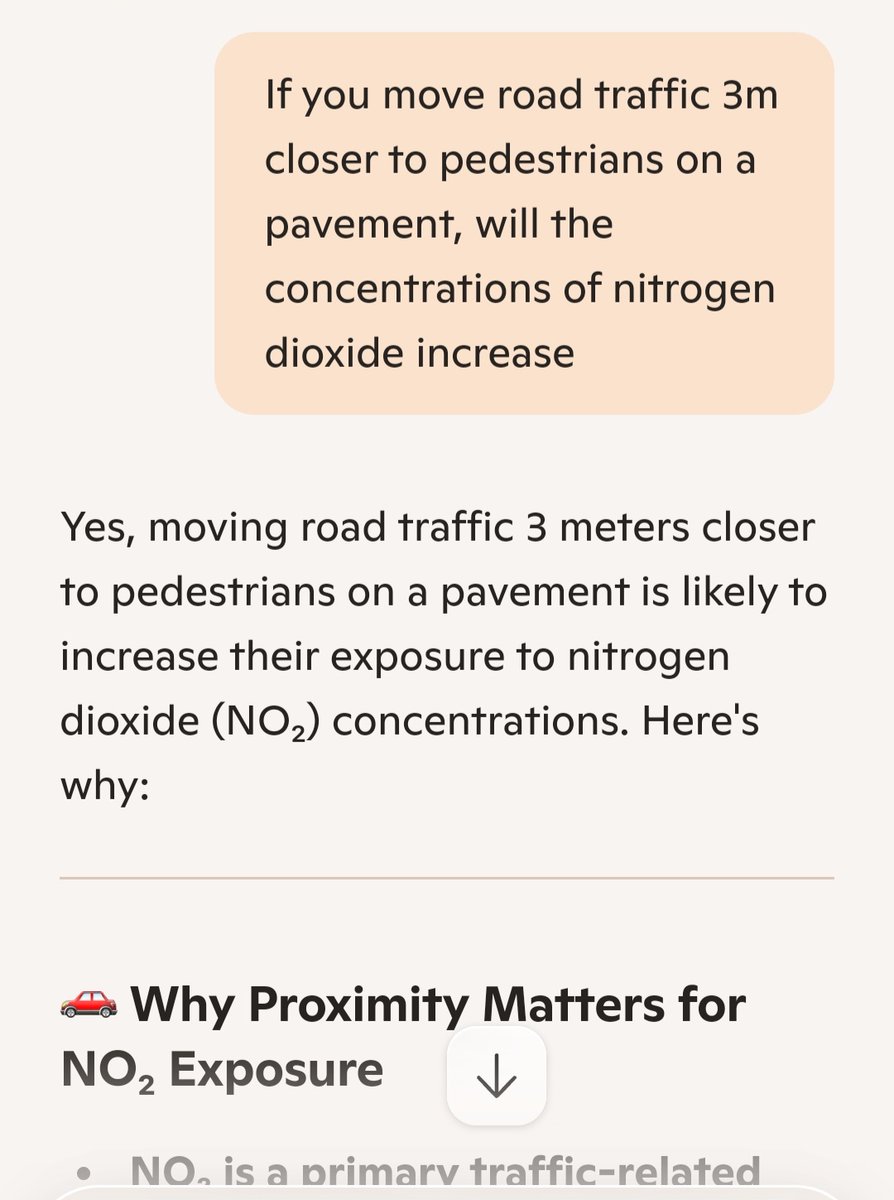 JohnfaeScotland's tweet image. Even AI (Copilot) knows if you move traffic closer to pedestrians, the concentrations of nitrogen dioxide will increase.
If CEC had done an assessment of the changes to the road layout in Roseburn Terrace, they would have known this before they made the changes.