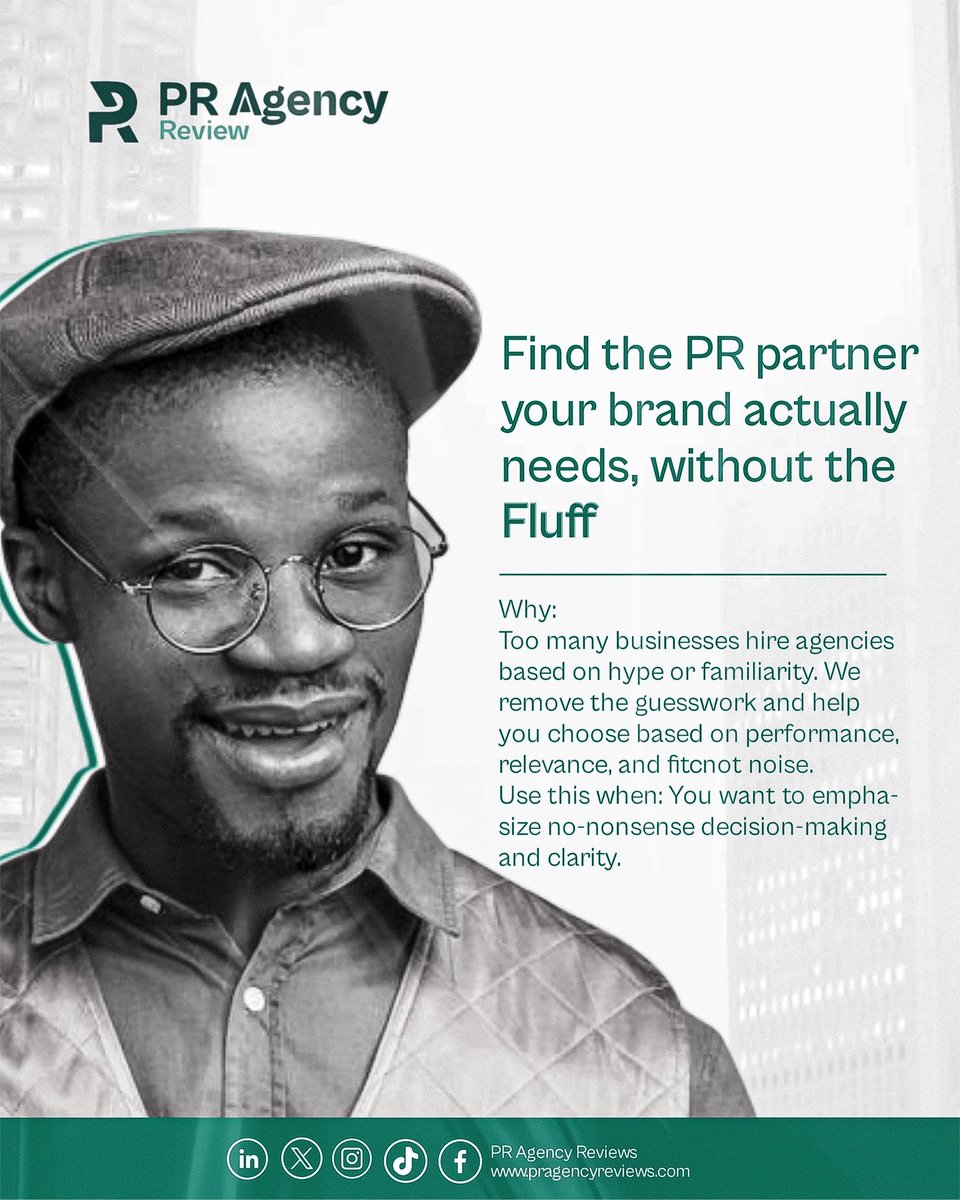 pr_agencyreview's tweet image. Looking for a PR agency that actually delivers?
We’ve done the homework.
The best PR firms are just a click away.
Visit PRAgencyReview.com
#SmartPRMoves #PRThatWorks #Beckysangels #JusticeForAlbertOjwang #enflasyon