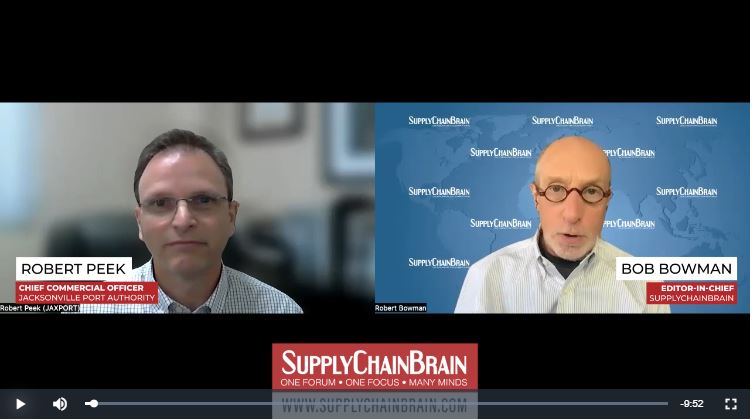 JAXPORT's tweet image. 🎙️ New carrier alliances = new opportunities
Trade media outlet @SCBrain recently interviewed JAXPORT Chief Commercial Officer @Robertpeek about the reshuffling of global container shipping alliances that occurred this year—and what it means for service enhancements, trade…