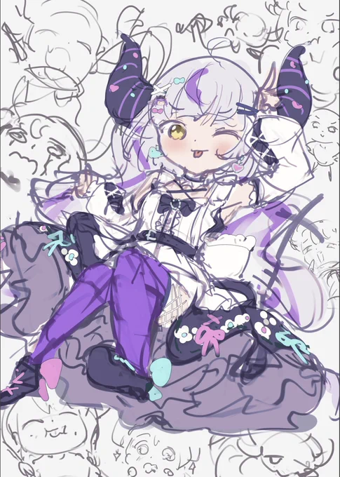 新刊表紙描いてるよ