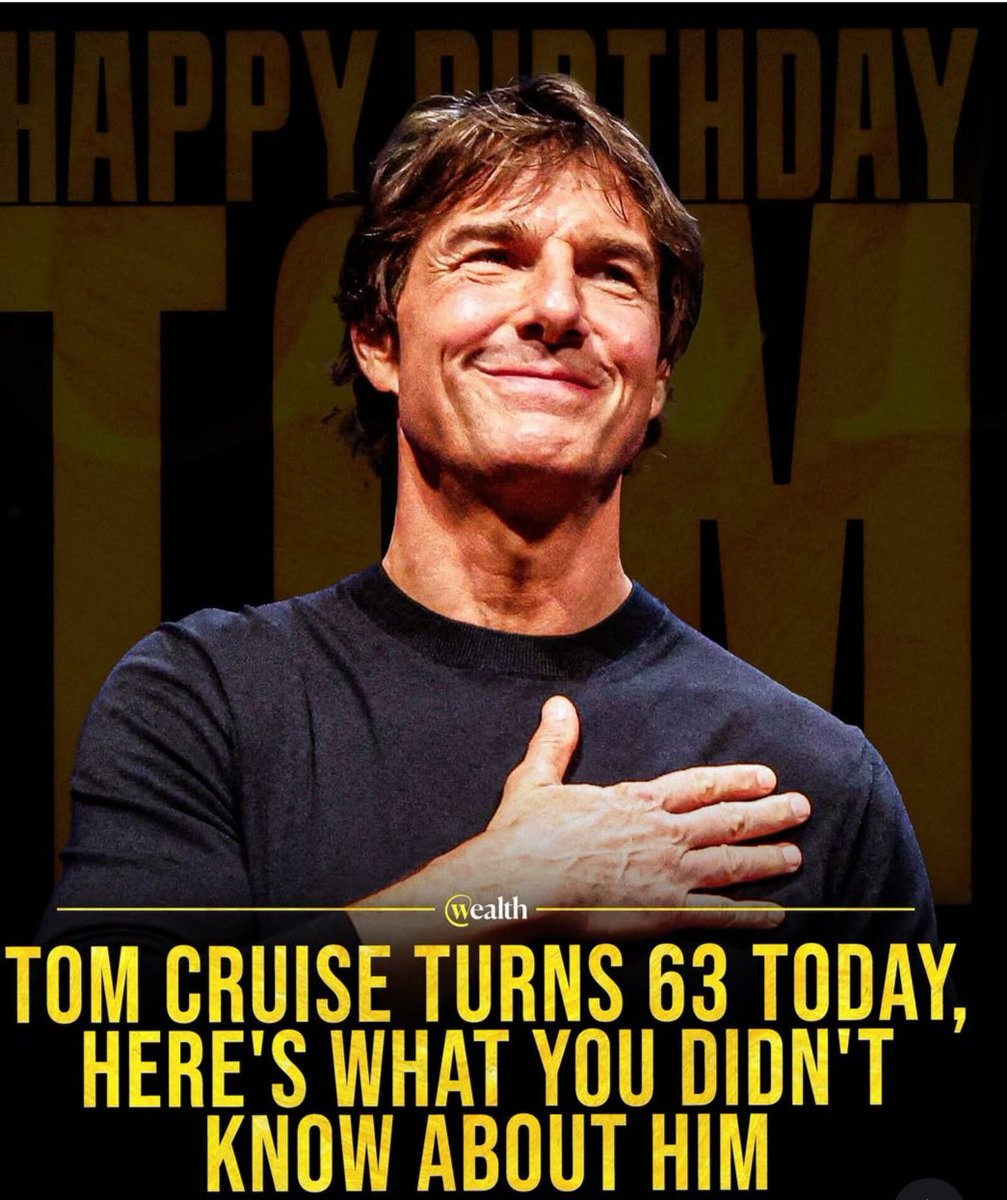 Amazing971862's tweet photo. Happy birthday 🎈 🎂 
Tom Cruise turns 63. https://t.co/8PdRWrbfmB