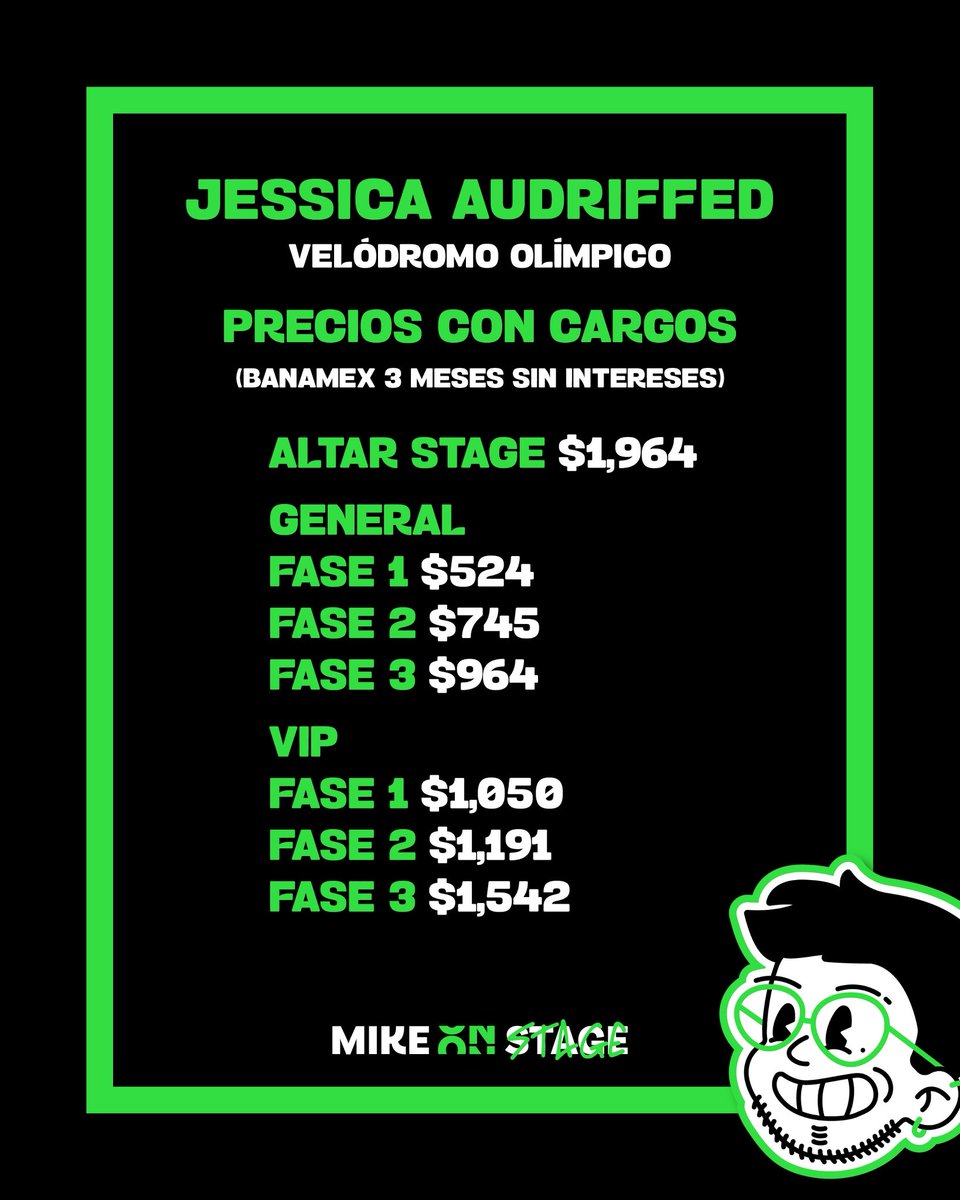 mikeonstage's tweet photo. JESSICA AUDIFFRED: MAD HOUSE 💀⚡️🔥
📌1 Noviembre / Velódromo Olímpico

🎟️HOY Venta General • 11:00 am

Banamex 3MSI 💳

#JessicaAudiffred #MadHouse #VelodromoOlimpico #mikeonstage https://t.co/SbTnfRTlSh