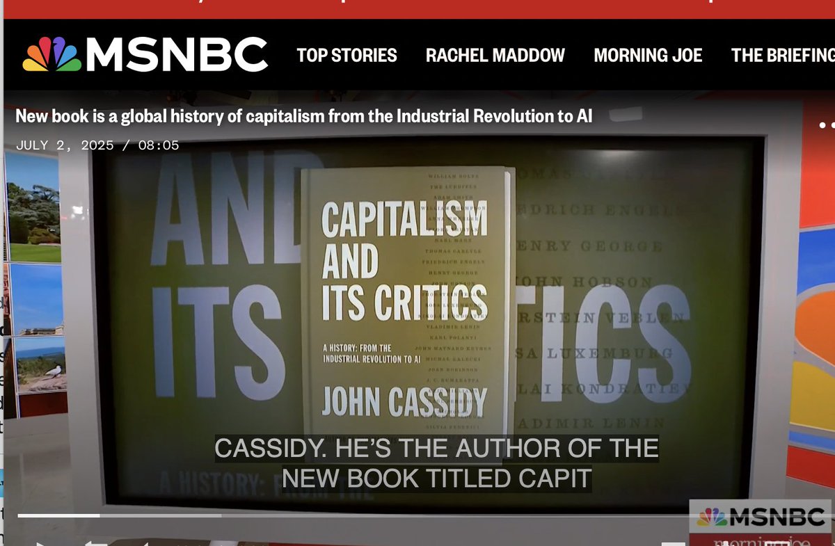 John Cassidy (@johncassidy) on Twitter photo Thanks very much to <a href="/Morning_Joe/">Morning Joe</a> for inviting me on to talk about my new book--and also about the Big Odious Bill, and Mamdani. In my estimation, the Frankenstein legislation is another reflection of a political-economic system in crisis.
msnbc.com/morning-joe/wa… Thanks very much to <a href="/Morning_Joe/">Morning Joe</a> for inviting me on to talk about my new book--and also about the Big Odious Bill, and Mamdani. In my estimation, the Frankenstein legislation is another reflection of a political-economic system in crisis.
msnbc.com/morning-joe/wa…