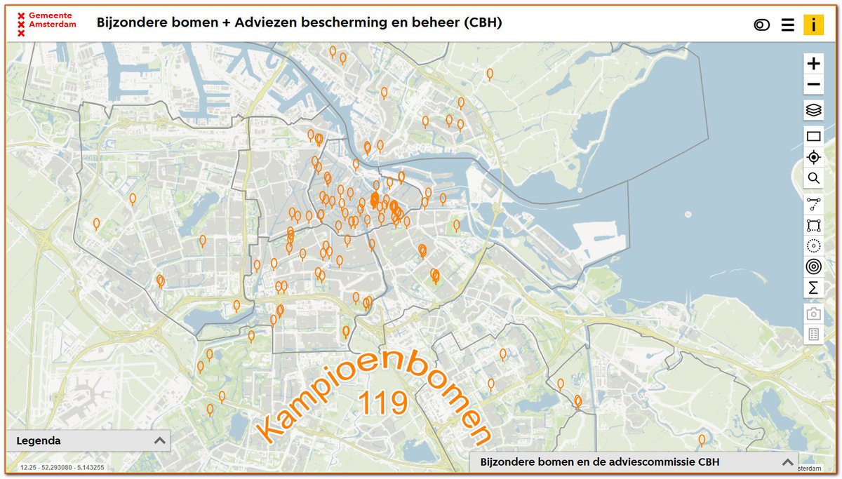 Leuk dat de bomenstichting in het zomernummer aandacht besteedt aan de Amsterdamse lijst met bijzondere bomen, maar het ging toch echt maar om 119 kampioenen en niet om het dubbele aantal - ontdek meer op maps.amsterdam.nl/bomen_bijzonde… (nooit zomaar overnemen wat er in de krant staat)