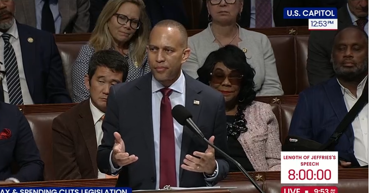 Shlomo Schorr (@onejerseyschorr) on Twitter photo New Jersey Rep. <a href="/NelliePou/">Nellie Pou</a> seen sitting right behind Minority Leader Hakeem Jeffries, who has now been speaking on the floor of the U.S. House of Representatives for 8 hours in opposition to the One big Beautiful Bill. New Jersey Rep. <a href="/NelliePou/">Nellie Pou</a> seen sitting right behind Minority Leader Hakeem Jeffries, who has now been speaking on the floor of the U.S. House of Representatives for 8 hours in opposition to the One big Beautiful Bill.