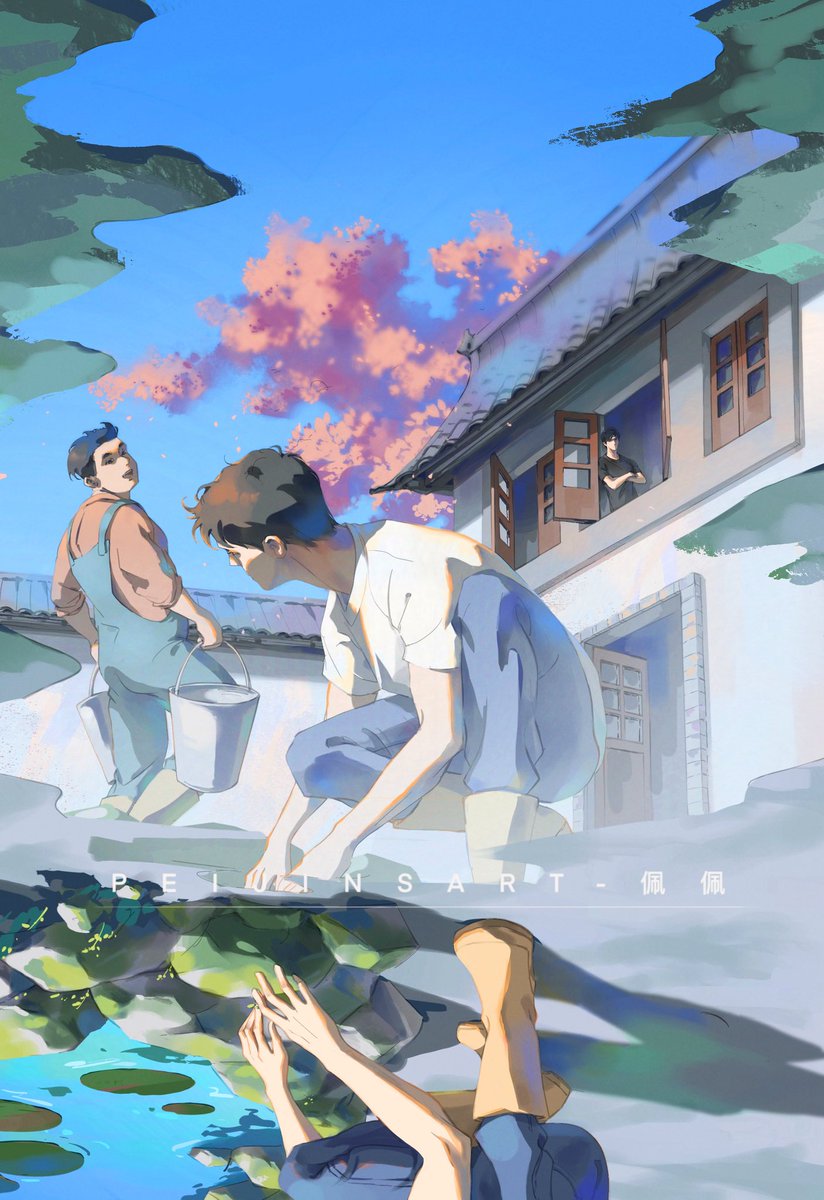 SPeijin's tweet image. He only watched us silently. Our yard had moss; his yard had us, and the passing of all four seasons. #盗墓笔记 #铁三角