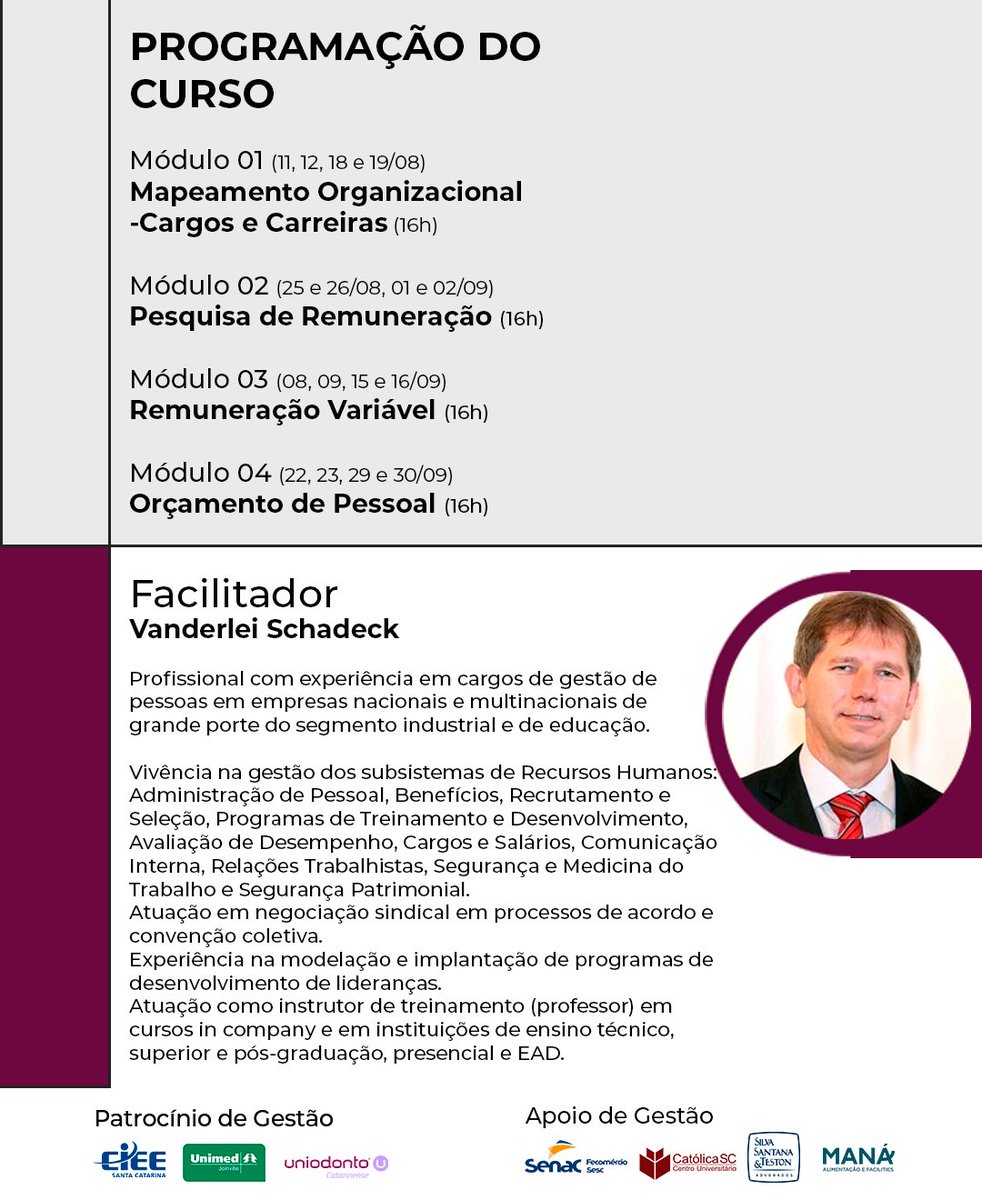 Link de inscrição: app.higestor.com.br/inscricao/1503…