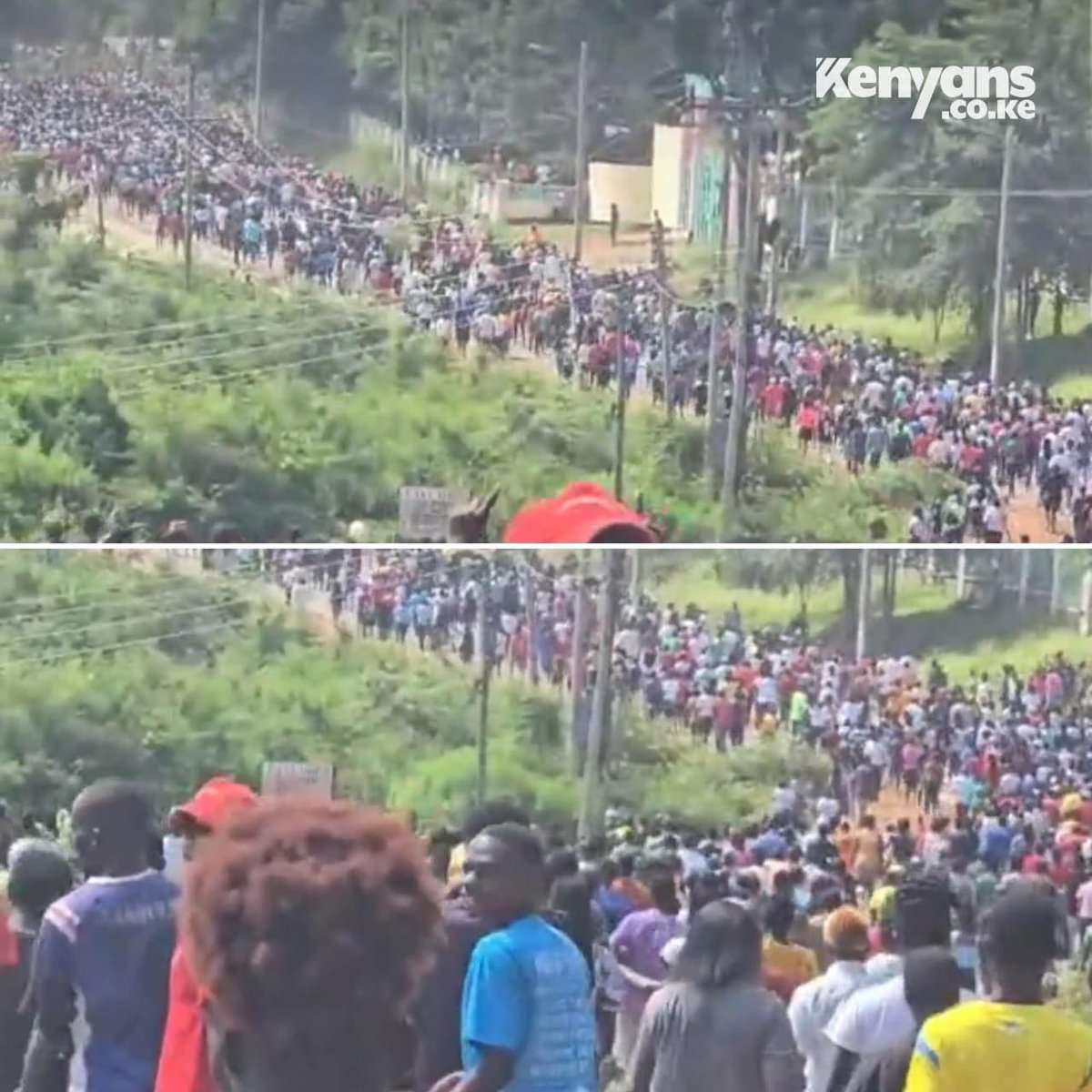 They tried to give an ethnic  tag to the recent protests,saying that everyone was OK with the killings and that it was only kikuyus who were trying to overthrow the government. 
Today, the kikuyus of Mawego in Homabay have set the local police station on fire.