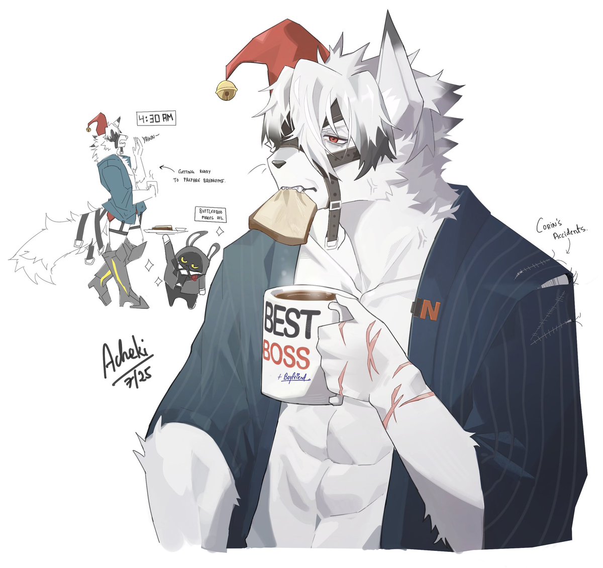 Acheki_'s tweet photo. Have a tired Lycaon doodle because I am tired.. ✍🏻 https://t.co/NBDx74FdKS