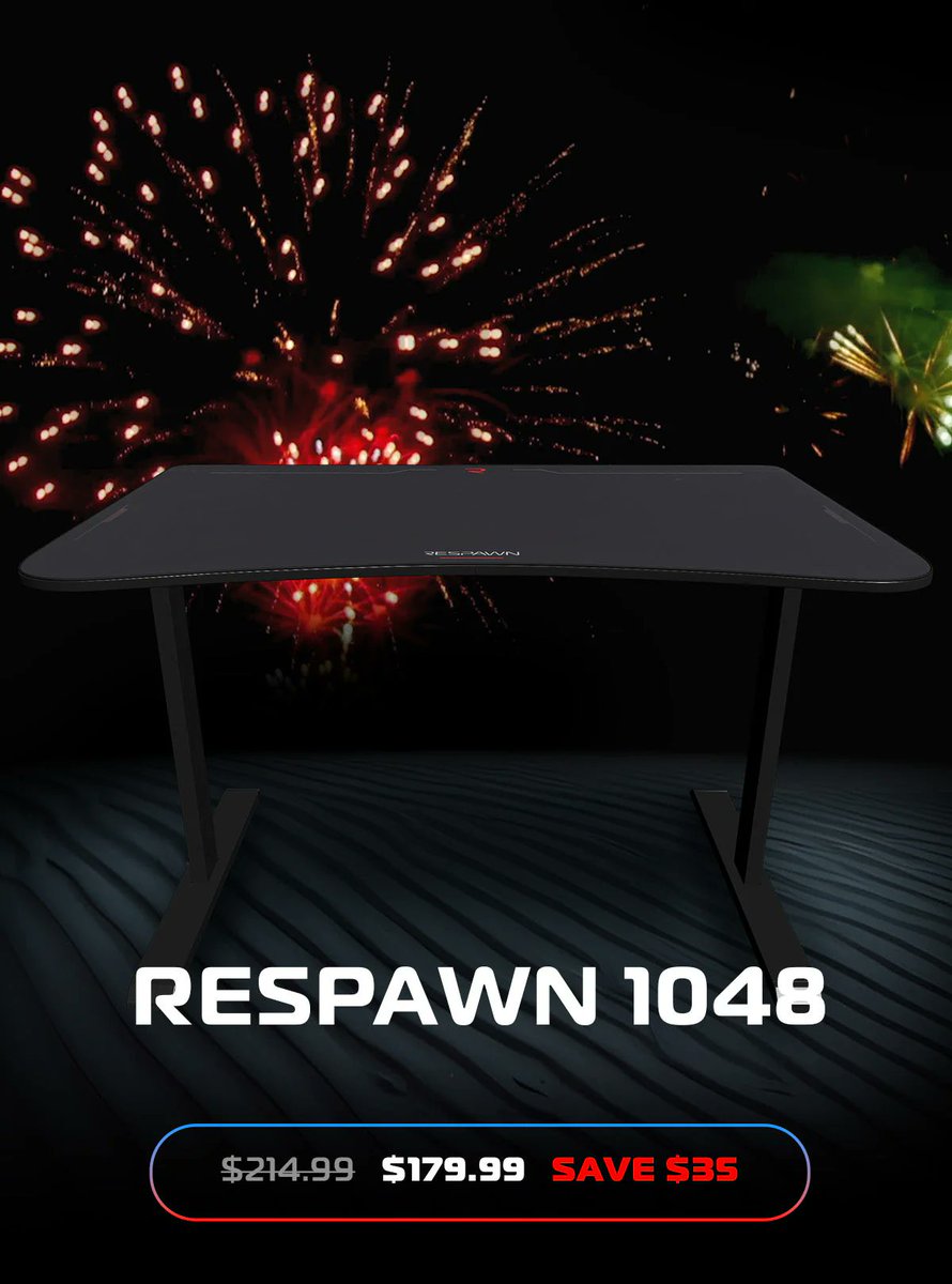 Happy July 4th! 🎆🇺🇸

The RESPAWN July 4th Sale is happening NOW - July 6th.

Seize these amazing discounts now! Upgrade your setup, elevate your space, and boost your comfort!

• respawnproducts.com/collections/20…