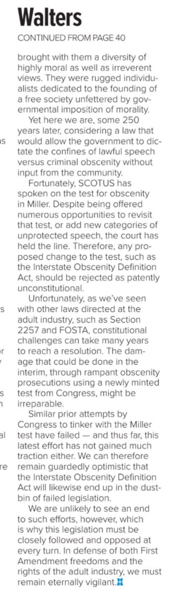 WaltersLawGroup's tweet image. New article on the Interstate Obscenity Definition Act.