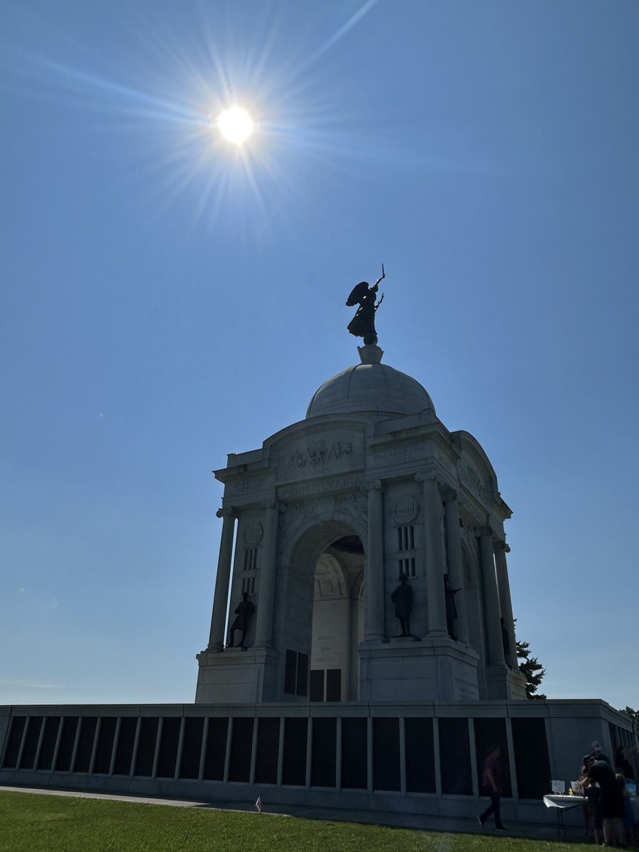 TomMcMillan63's tweet image. Pennsylvania Memorial at Gettysburg - July 3 - 162nd anniversary of the battle