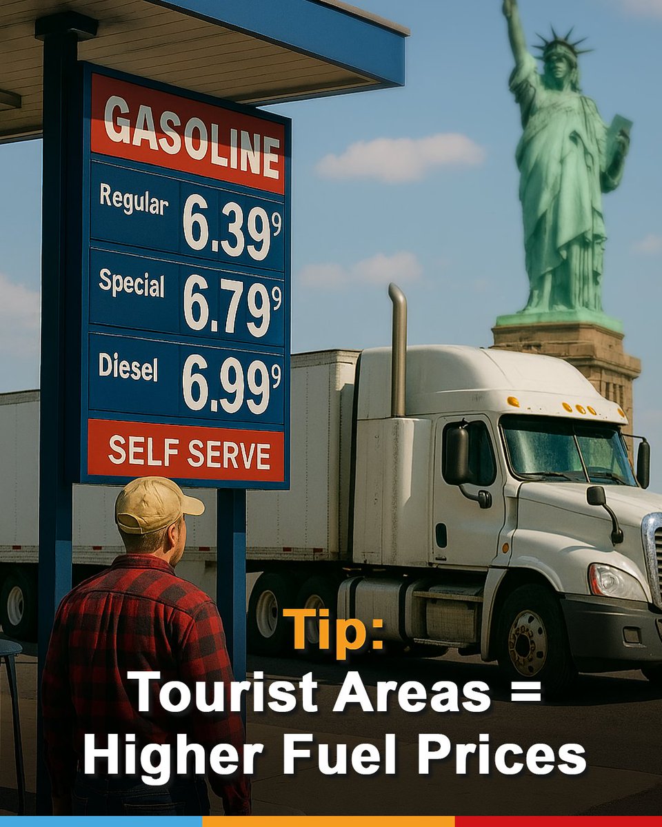 HammerNav's tweet image. Summer fuel-saving tip: Avoid filling up near tourist hotspots—prices spike! ⛽

 Got any secret low-cost fuel stops? Share below. 

#TruckerTips